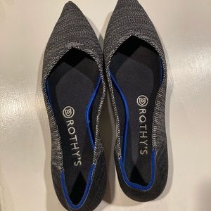 Rothy’s Point size 10 Granite Heather Grey GUC